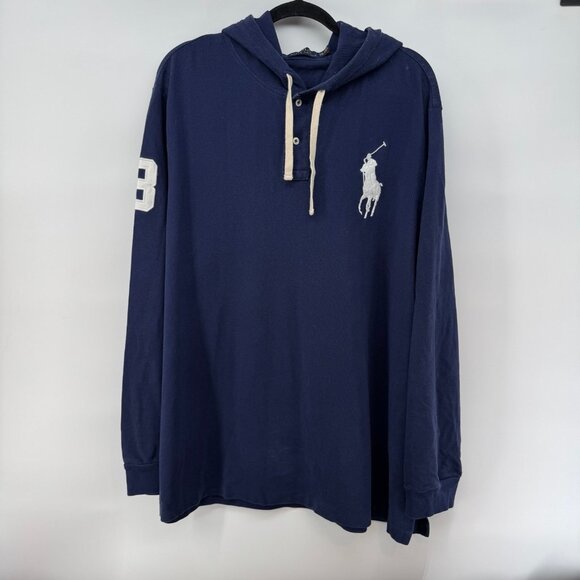 Polo Ralph Lauren Other - POLO RALPH LAUREN 3 RUGBY HOODIE DARK BLUE 2XL